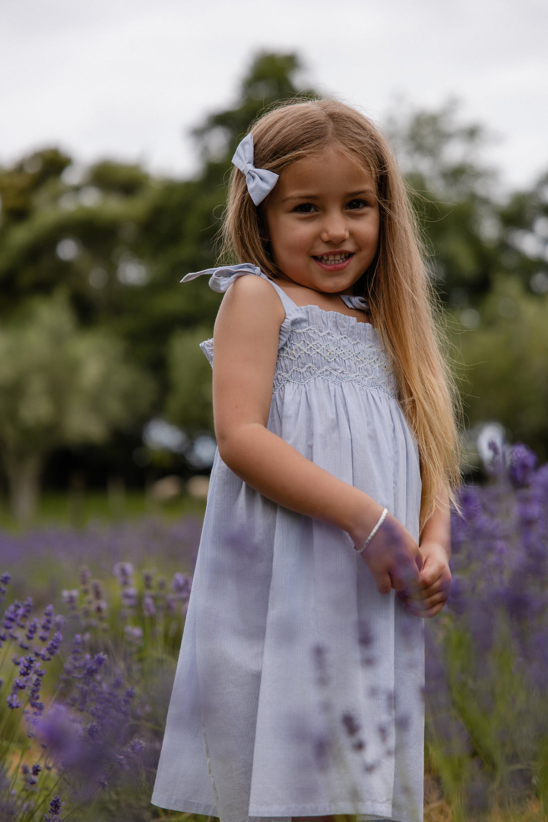 Organic Cotton Desiree Dress - Petite Check Childrens Dress from Jamie Kay Australia