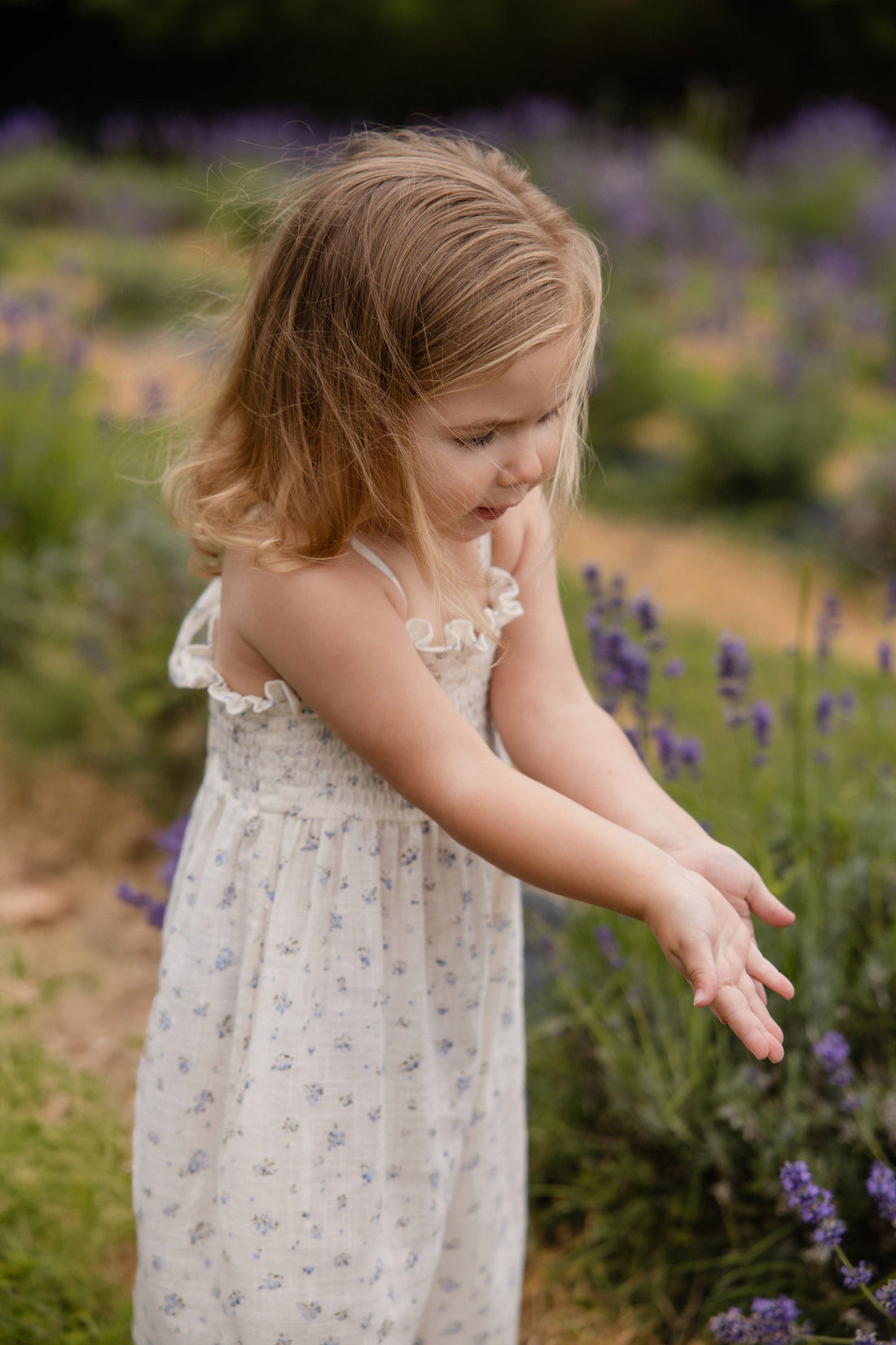 Organic Cotton Arabella Jumpsuit - Juniper Fields Blue Childrens Jumpsuit from Jamie Kay Australia