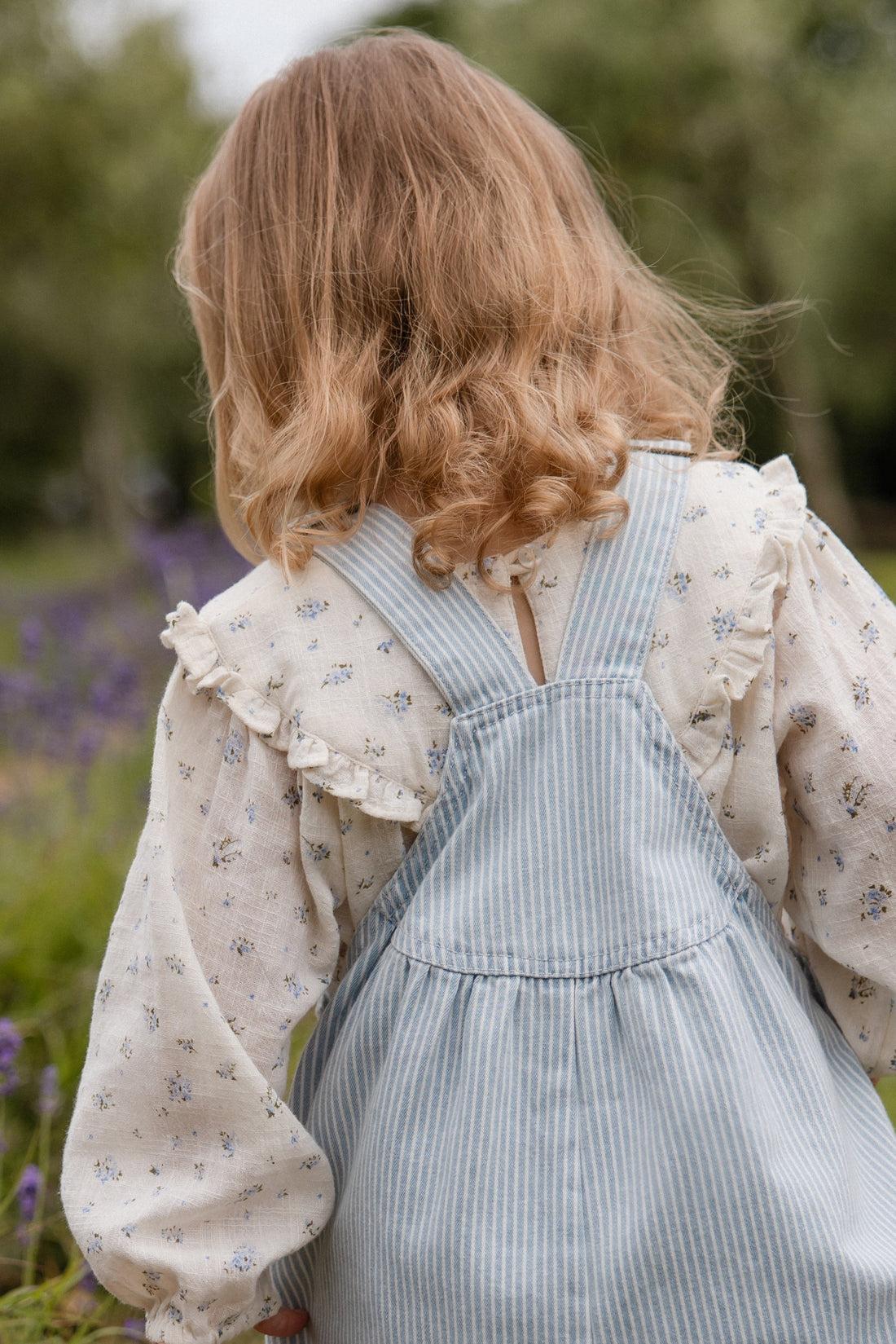 Organic Cotton Nathalie Blouse - Juniper Fields Blue Childrens Top from Jamie Kay Australia