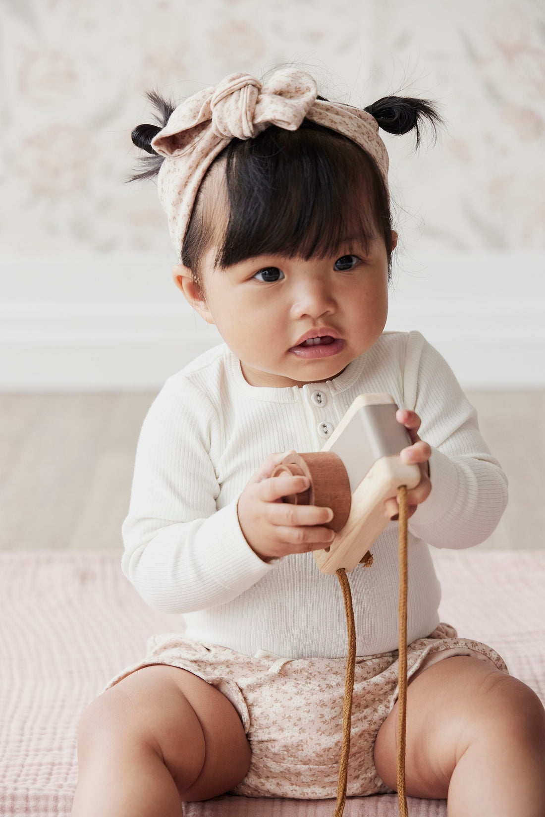 Organic Cotton Fine Rib Long Sleeve Bodysuit - Milk Childrens Bodysuit from Jamie Kay Australia