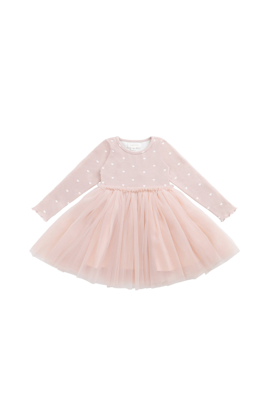 Anna Tulle Dress - Petite Heart Old Rose Childrens Dress from Jamie Kay Australia