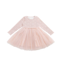 Anna Tulle Dress - Petite Heart Old Rose Childrens Dress from Jamie Kay Australia