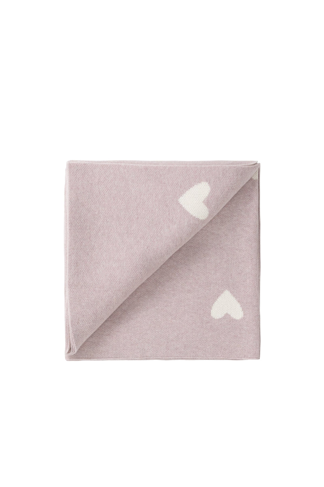 Juliette Blanket - Heart Jacquard Ballerina Marle Childrens Blanket from Jamie Kay Australia