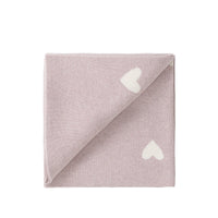 Juliette Blanket - Heart Jacquard Ballerina Marle Childrens Blanket from Jamie Kay Australia