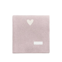 Juliette Blanket - Heart Jacquard Ballerina Marle Childrens Blanket from Jamie Kay Australia