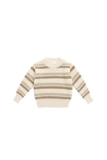 Leon Knit Jumper - Jacapo Stripe Childrens Jumper from Jamie Kay Australia