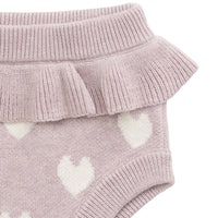 Molly Bloomer - Heart Jacquard Ballerina Marle Childrens Bloomer from Jamie Kay Australia