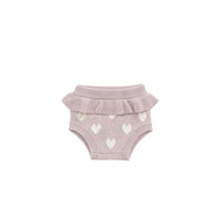 Molly Bloomer - Heart Jacquard Ballerina Marle Childrens Bloomer from Jamie Kay Australia