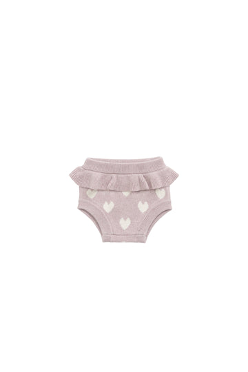 Molly Bloomer - Heart Jacquard Ballerina Marle Childrens Bloomer from Jamie Kay Australia