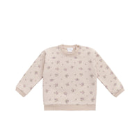 Organic Cotton Bobbie Sweatshirt - Goldie Bouquet Pink Tint Childrens Top from Jamie Kay Australia