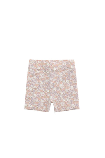 Organic Cotton Everyday Bike Short - Chloe Mauve Childrens Short from Jamie Kay Australia