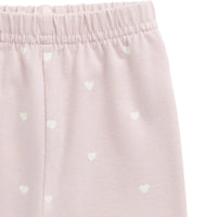 Organic Cotton Everyday Legging - Petite Heart Old Rose Childrens Legging from Jamie Kay Australia