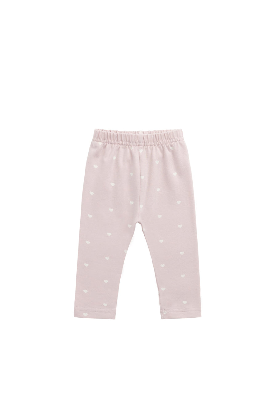 Organic Cotton Everyday Legging - Petite Heart Old Rose Childrens Legging from Jamie Kay Australia