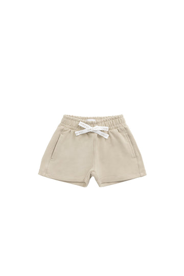 Organic Cotton Jalen Short - Biscuit Childrens Short from Jamie Kay Australia