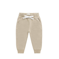 Organic Cotton Jalen Track Pant - Biscuit Childrens Pant from Jamie Kay Australia