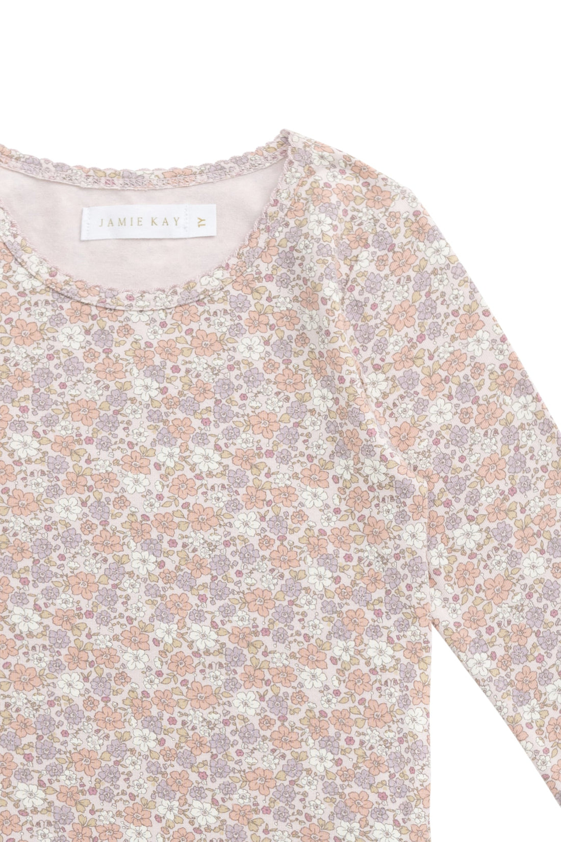 Organic Cotton Long Sleeve Top - Chloe Mauve Childrens Dress from Jamie Kay Australia