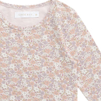 Organic Cotton Long Sleeve Top - Chloe Mauve Childrens Dress from Jamie Kay Australia