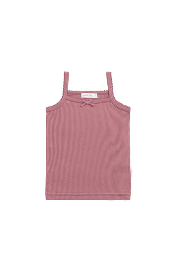 Organic Cotton Modal Singlet - Rose Garden Childrens Singlet from Jamie Kay Australia