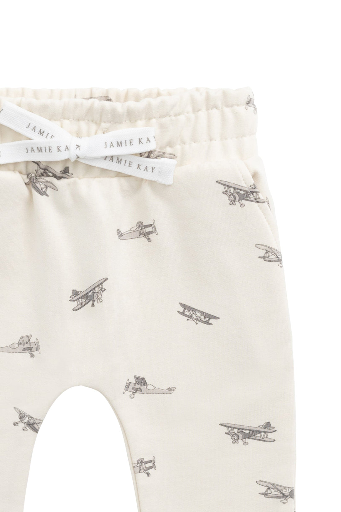 Organic Cotton Morgan Track Pant - Avion Oat Childrens Pant from Jamie Kay Australia