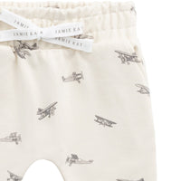 Organic Cotton Morgan Track Pant - Avion Oat Childrens Pant from Jamie Kay Australia