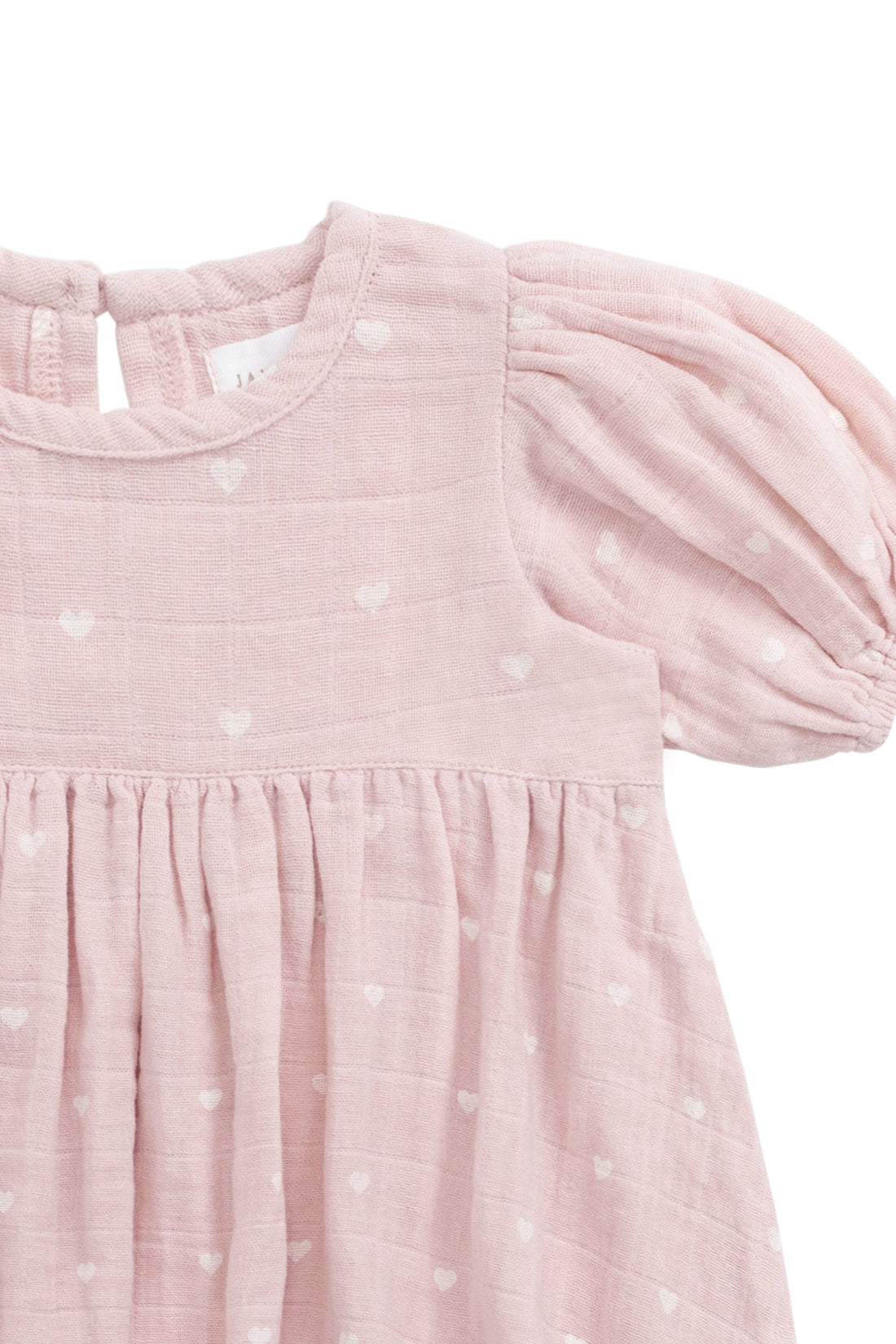 Organic Cotton Muslin Elodie Top - Petite Heart Old Rose Childrens Top from Jamie Kay Australia