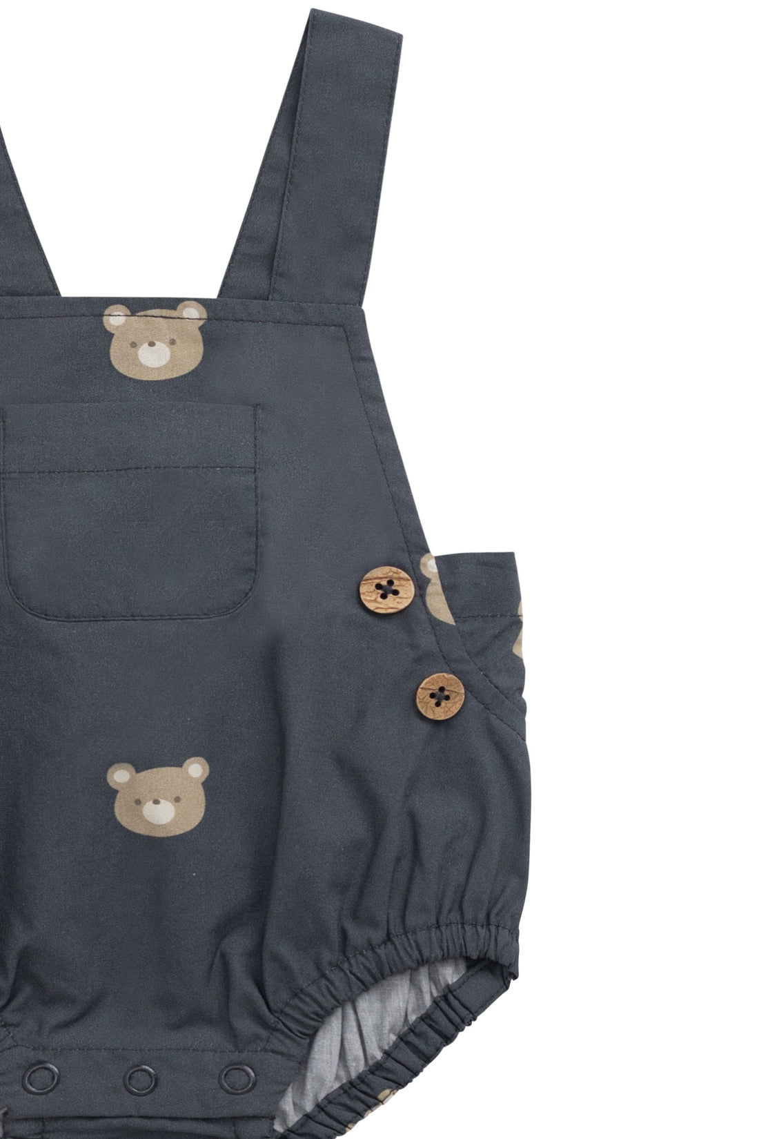 Organic Cotton Robin Playsuit - Bobbie Bears Shadow Childrens Playsuit from Jamie Kay Australia