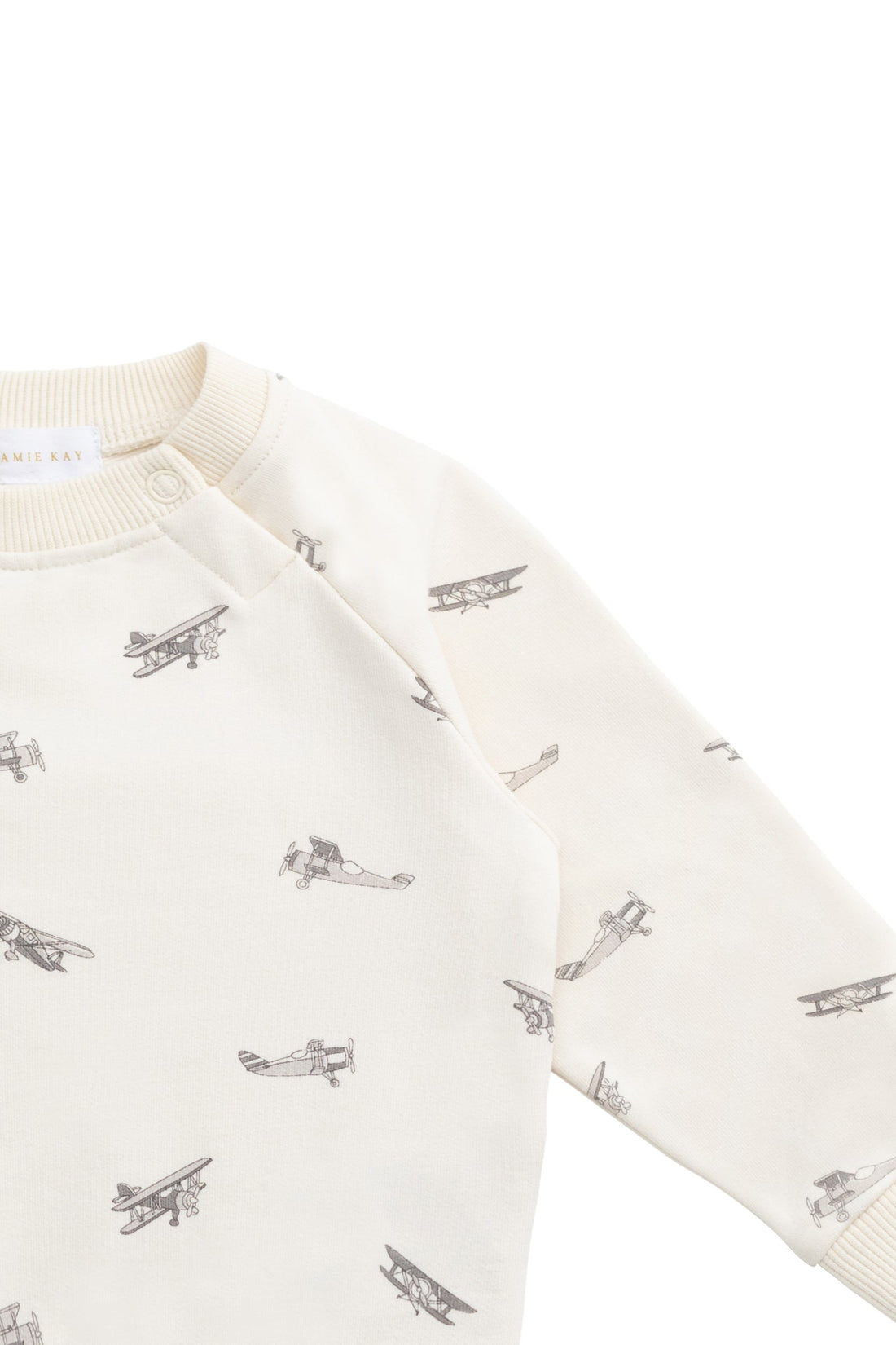 Organic Cotton Tao Sweatshirt - Avion Oat Childrens Top from Jamie Kay Australia