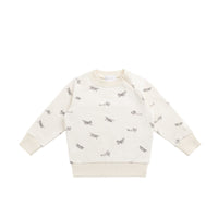 Organic Cotton Tao Sweatshirt - Avion Oat Childrens Top from Jamie Kay Australia