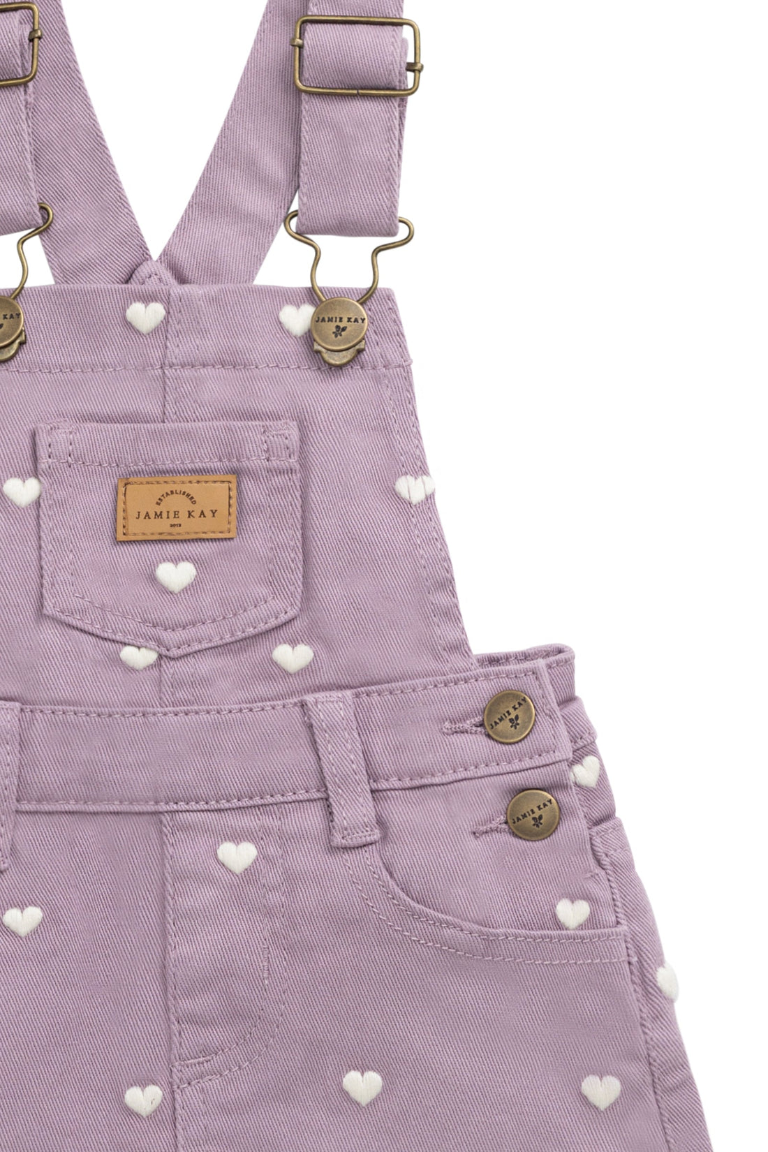 Overall Dress - Petite Heart Melody Childrens Overall from Jamie Kay Australia