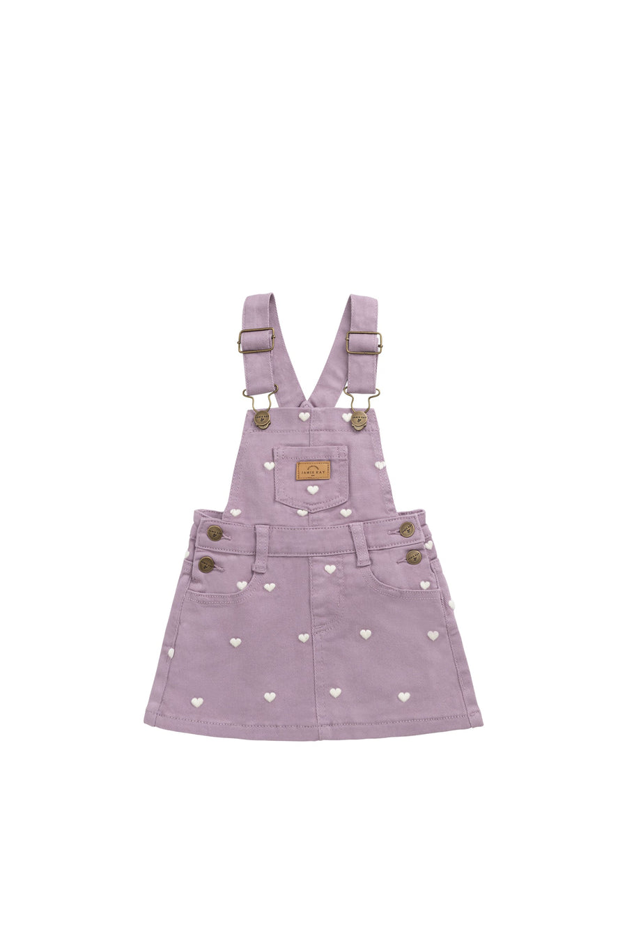 Overall Dress - Petite Heart Melody Childrens Overall from Jamie Kay Australia