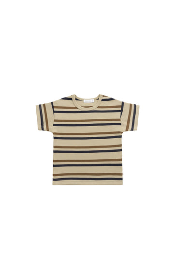 Pima Cotton Hunter Tee - Hudson Stripe Childrens Top from Jamie Kay Australia