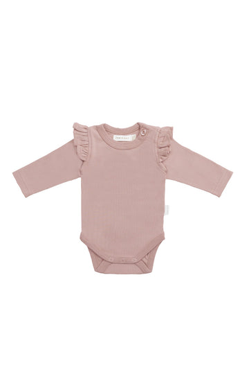 Organic Cotton Ana Bodysuit - Powder Pink Childrens Bodysuit from Jamie Kay Australia