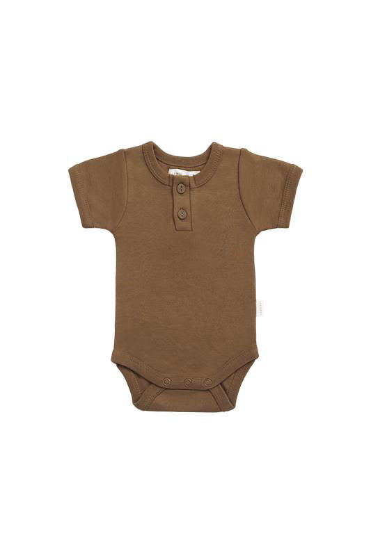 Organic Cotton Benny Tee Bodysuit - Autumn Bronze Childrens Bodysuit from Jamie Kay Australia