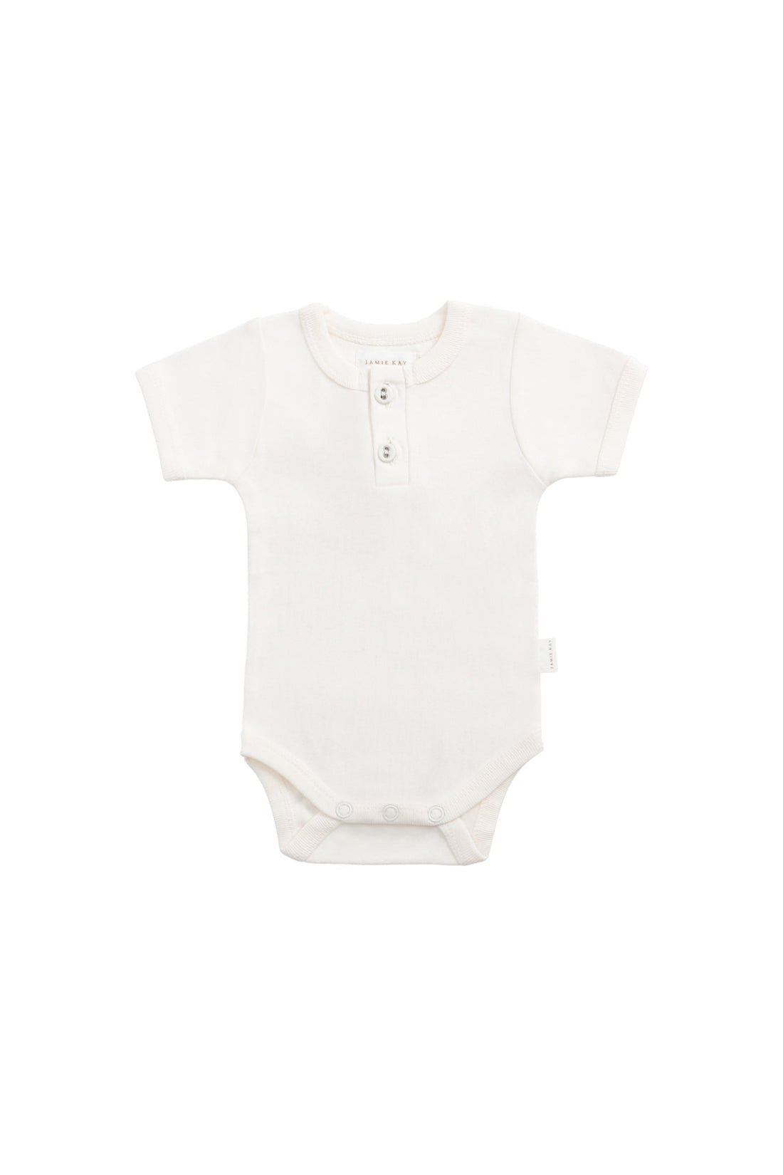 Organic Cotton Benny Tee Bodysuit - Milk Childrens Bodysuit from Jamie Kay Australia
