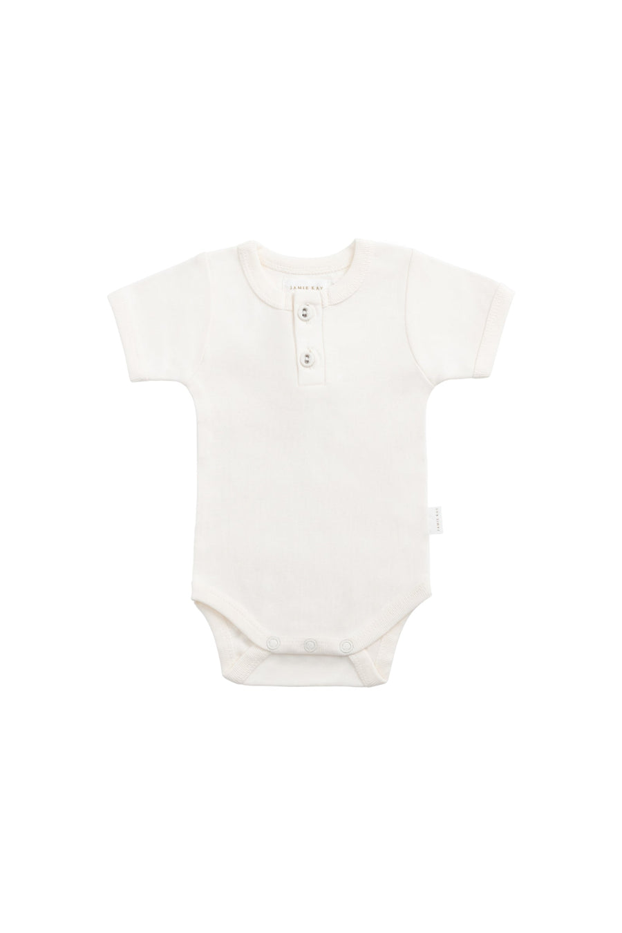 Organic Cotton Benny Tee Bodysuit - Milk Childrens Bodysuit from Jamie Kay Australia