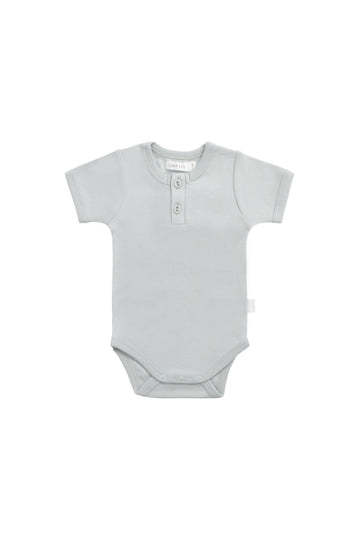 Organic Cotton Benny Tee Bodysuit - Mineral Childrens Bodysuit from Jamie Kay Australia