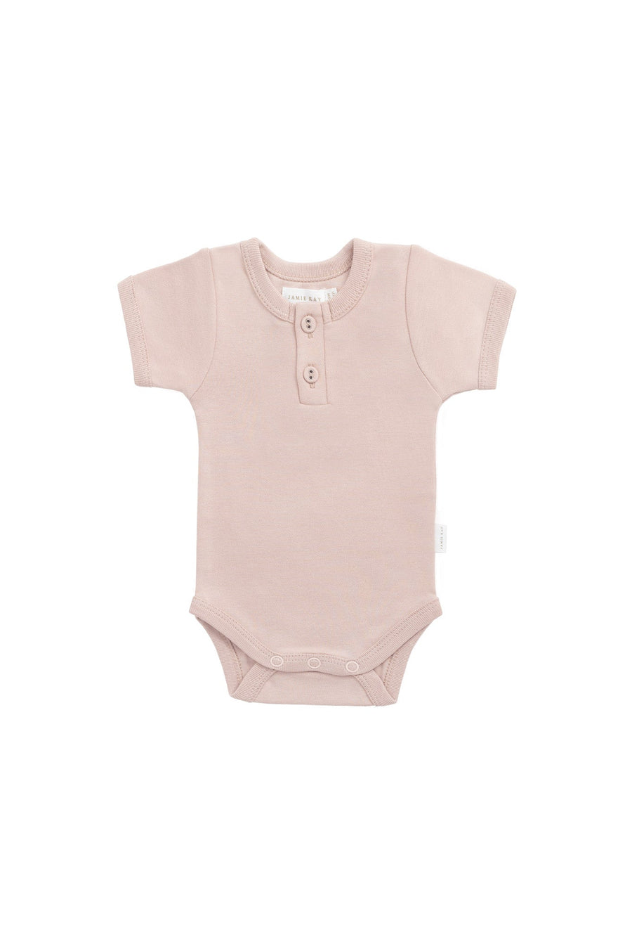 Organic Cotton Benny Tee Bodysuit - Shell Pink Childrens Bodysuit from Jamie Kay Australia