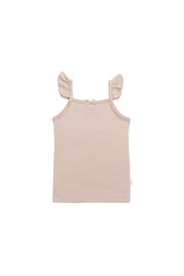 Organic Cotton Bettina Singlet - Blushing Berry Childrens Singlet from Jamie Kay Australia