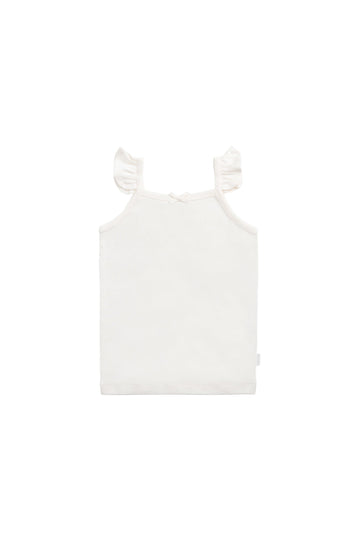 Organic Cotton Bettina Singlet - Milk Childrens Bodysuit from Jamie Kay Australia