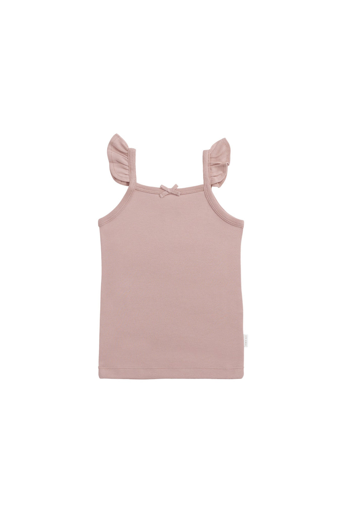 Organic Cotton Bettina Singlet - Powder Pink Childrens Singlet from Jamie Kay Australia