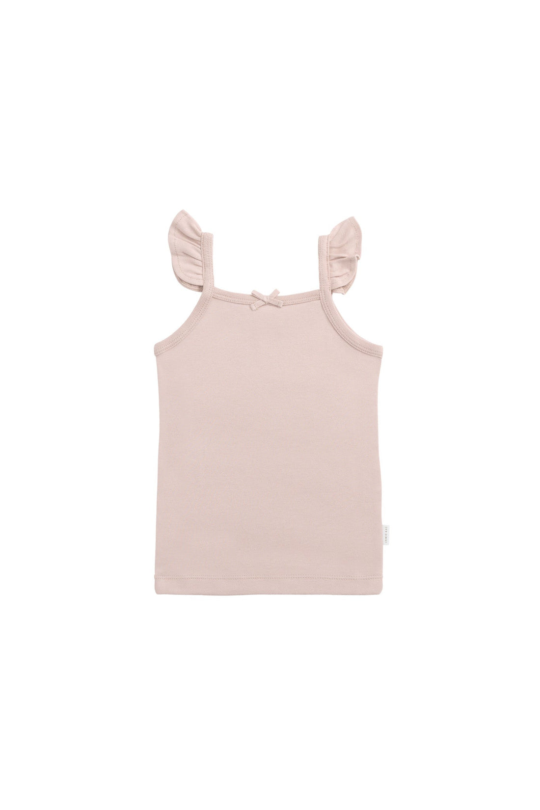 Organic Cotton Bettina Singlet - Shell Pink Childrens Singlet from Jamie Kay Australia