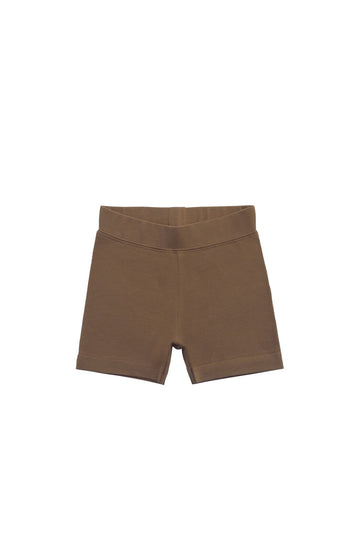 Organic Cotton Bike Short - Autumn Bronze Childrens Shorts from Jamie Kay Australia