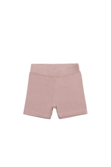 Organic Cotton Bike Short - Powder Pink Childrens Short from Jamie Kay Australia