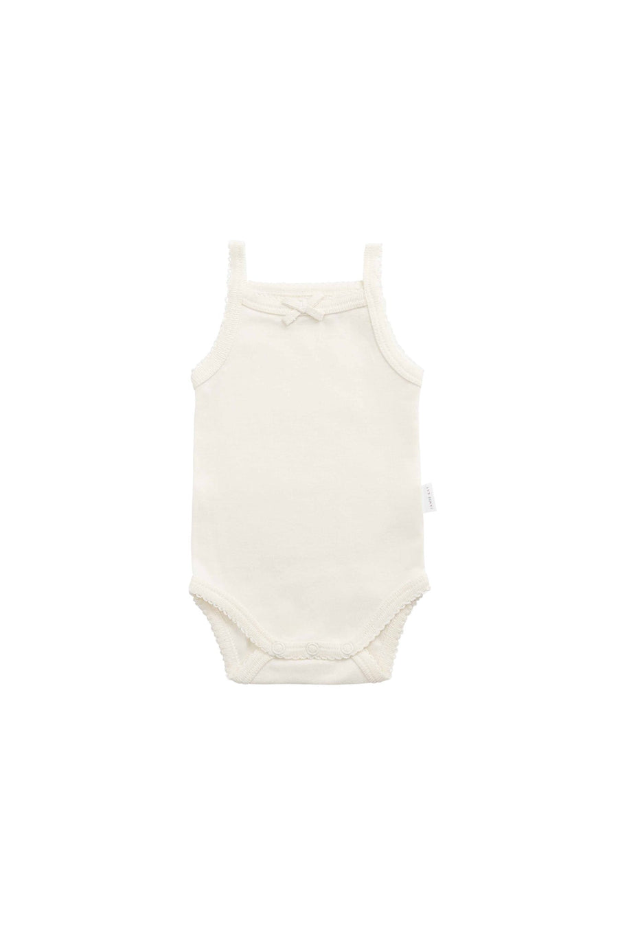 Organic Cotton Bridget Singlet Bodysuit - Buttermilk Childrens Singlet Bodysuit from Jamie Kay Australia