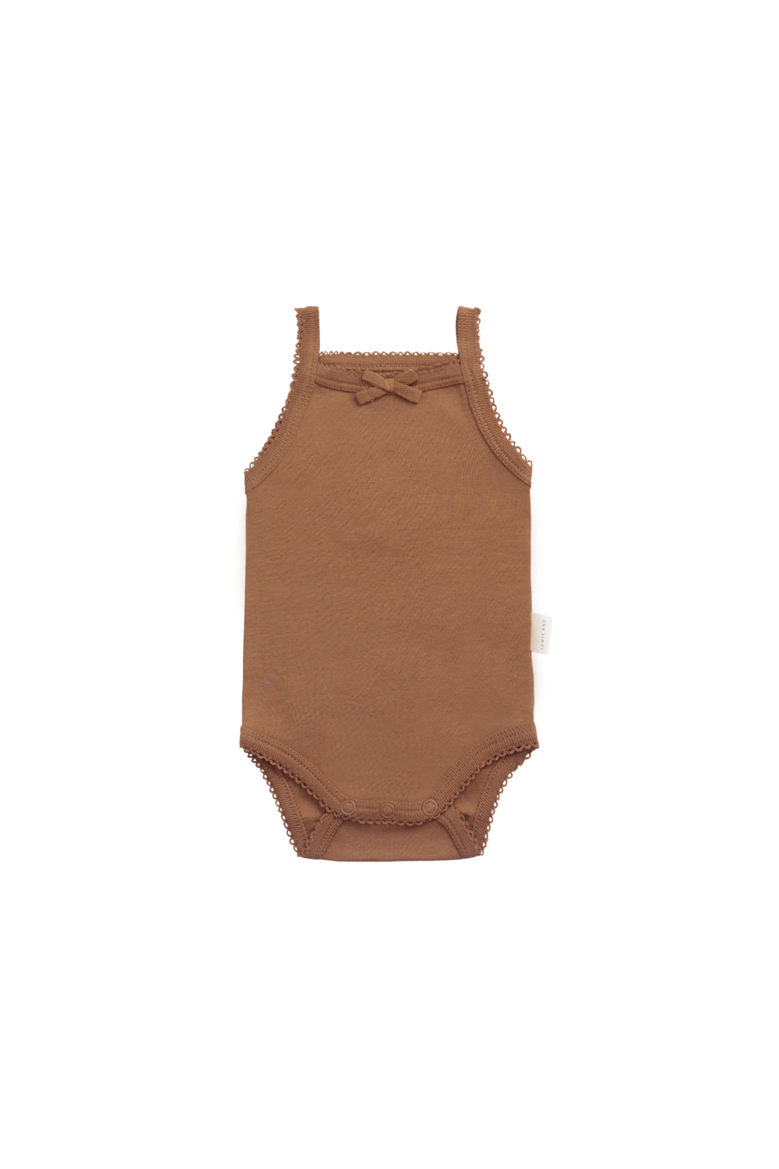 Organic Cotton Bridget Singlet Bodysuit - Cinnamon Childrens Bodysuit from Jamie Kay Australia