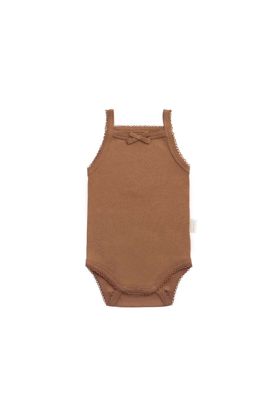 Organic Cotton Bridget Singlet Bodysuit - Cinnamon Childrens Bodysuit from Jamie Kay Australia