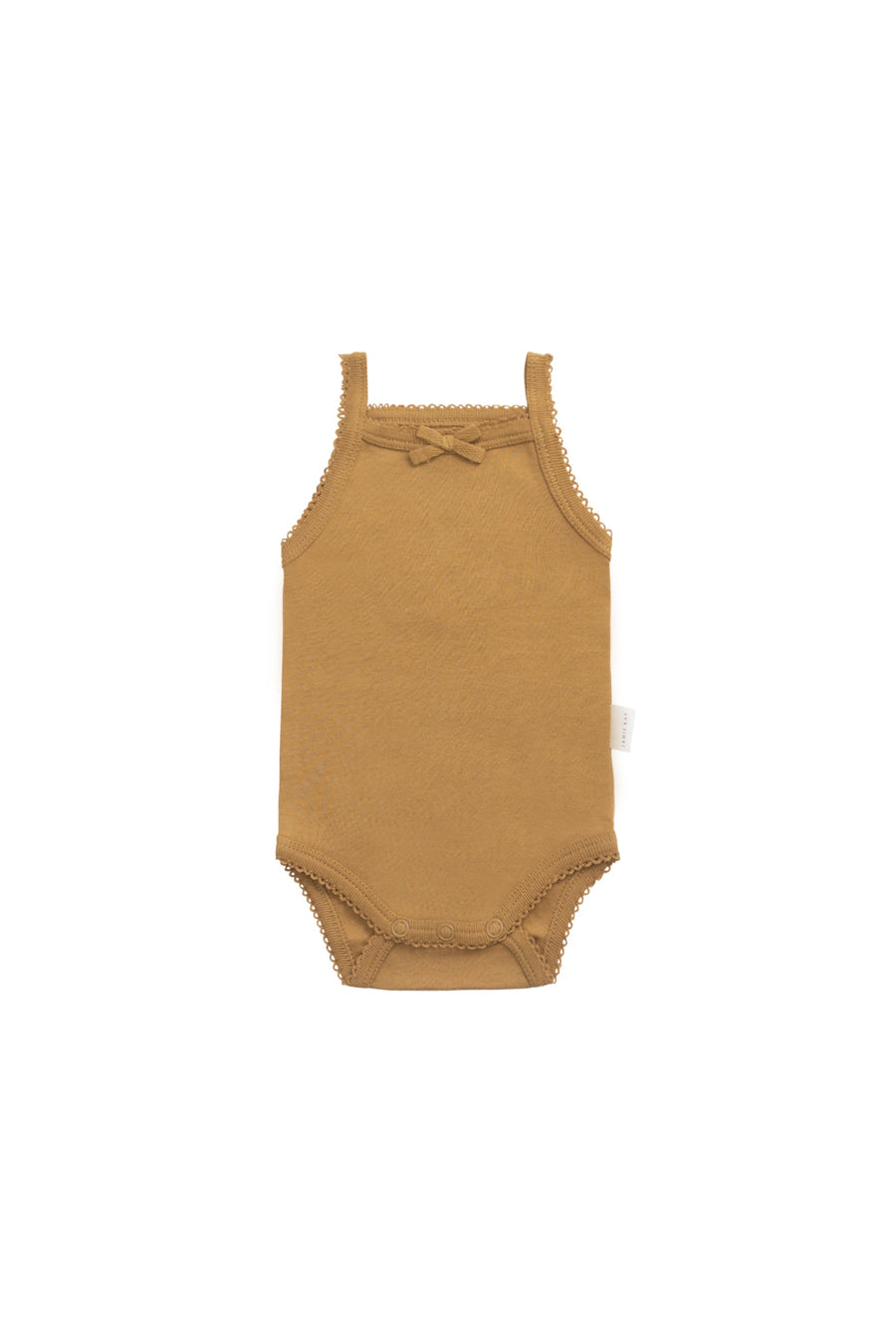 Organic Cotton Bridget Singlet Bodysuit - Golden Childrens Bodysuit from Jamie Kay Australia