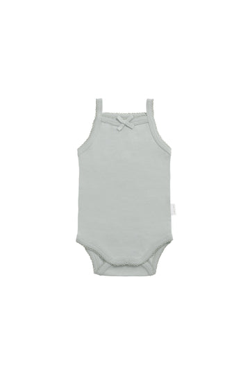 Organic Cotton Bridget Singlet Bodysuit - Lake Childrens Bodysuit from Jamie Kay Australia
