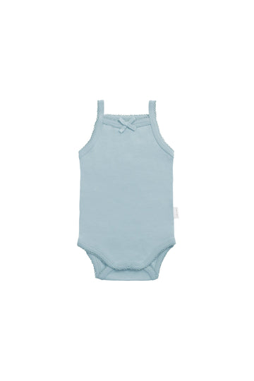 Organic Cotton Bridget Singlet Bodysuit - Mer Childrens Bodysuit from Jamie Kay Australia