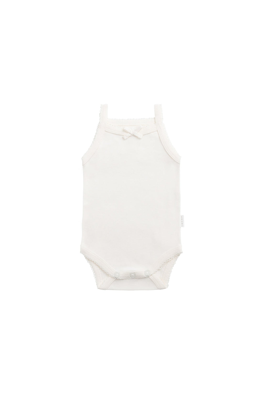 Organic Cotton Bridget Singlet Bodysuit - Milk Childrens Bodysuit from Jamie Kay Australia